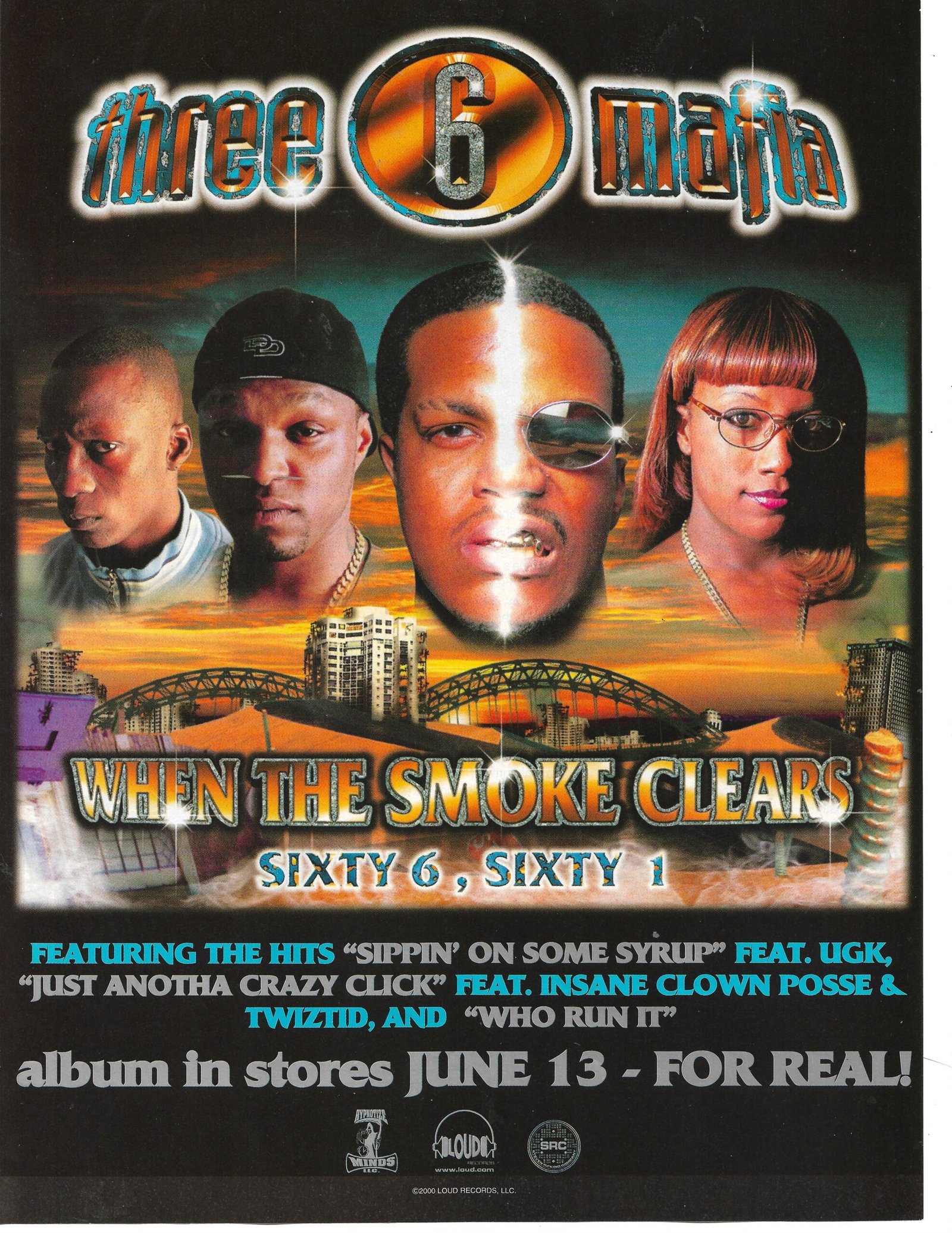 Three 6 Mafia - When The Smoke Clears Poster (2000)